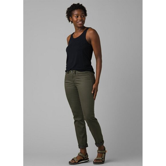Prana Kayla Jeans 8 / 29 Mid Rise Skinny Leg Zip Fly Stretch Fit Denim Evergreen - Picture 1 of 7